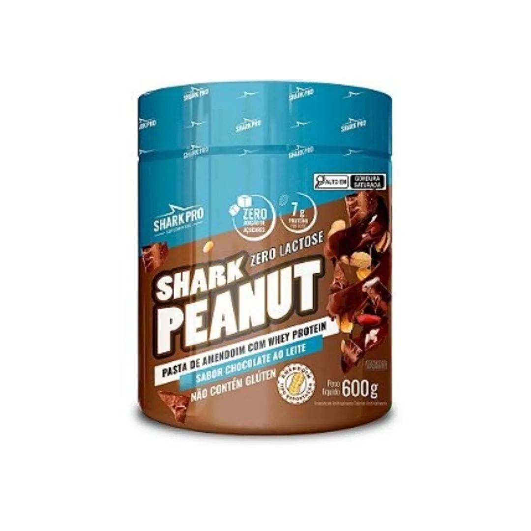 PASTA DE AMENDOIM - 600GR - CHOCOLATE AO LEITE - SHARK PRO