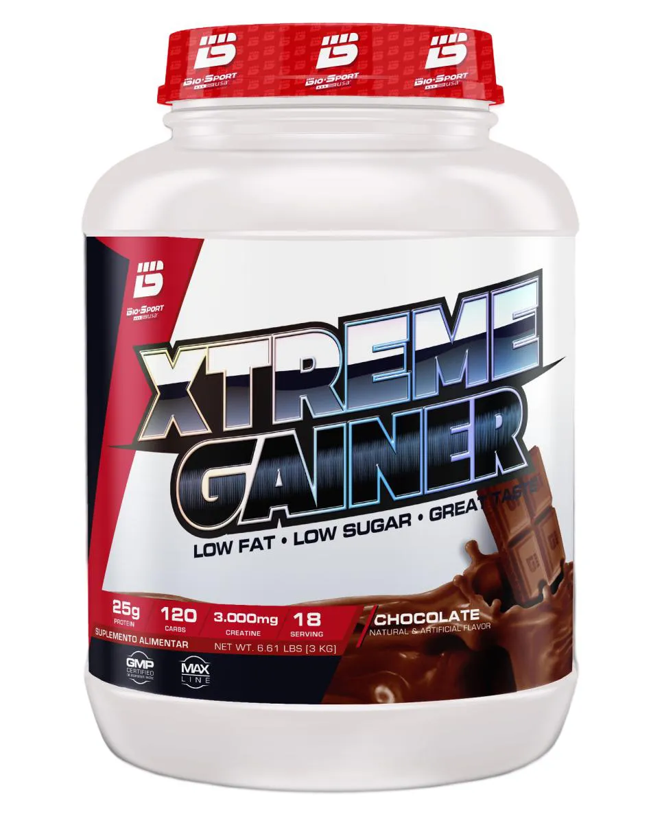 HIPERCALóRICO EM POTE XTREME GAINER 3KG COM CREATINA- BIO SPORT Chocolate