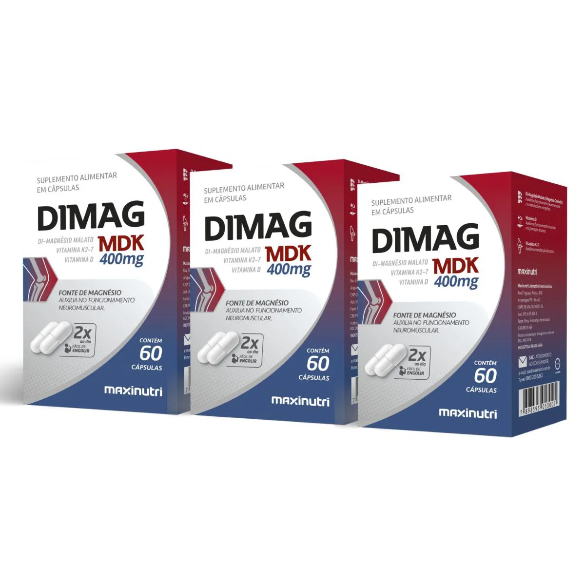 KIT C3 DIMAG MDK SUPLEMENTO ENERGIA SAúDE - MAXINUTRI