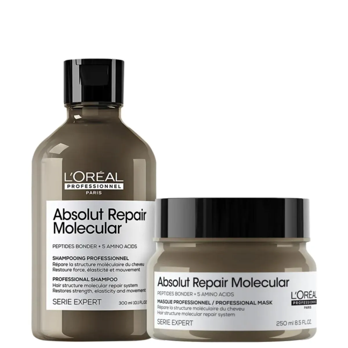 KIT LORéAL MOLECULAR SHAMPOO 300ML + MáSCARA 250ML