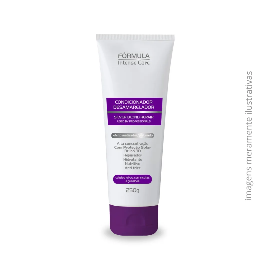 Condicionador Desamarelador Silver Blond Repair 250g - Fórmula Intense Care - Platinado Incrível