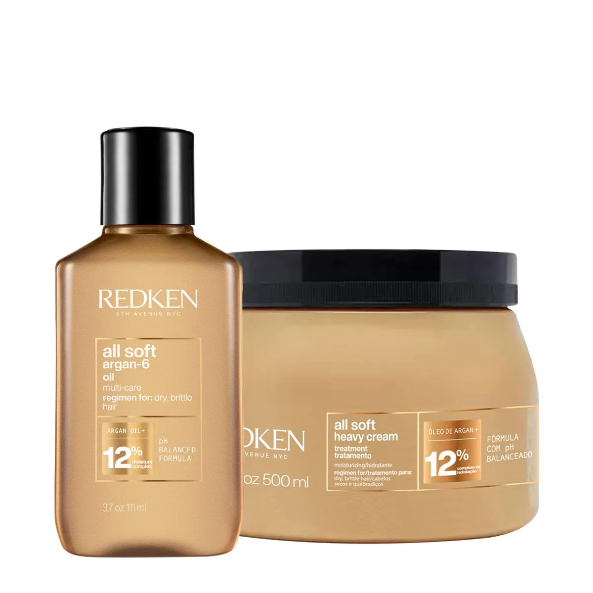 KIT REDKEN ALL SOFT MáSCARA 500 ÓLEO CAPILAR (2 PRODUTOS)
