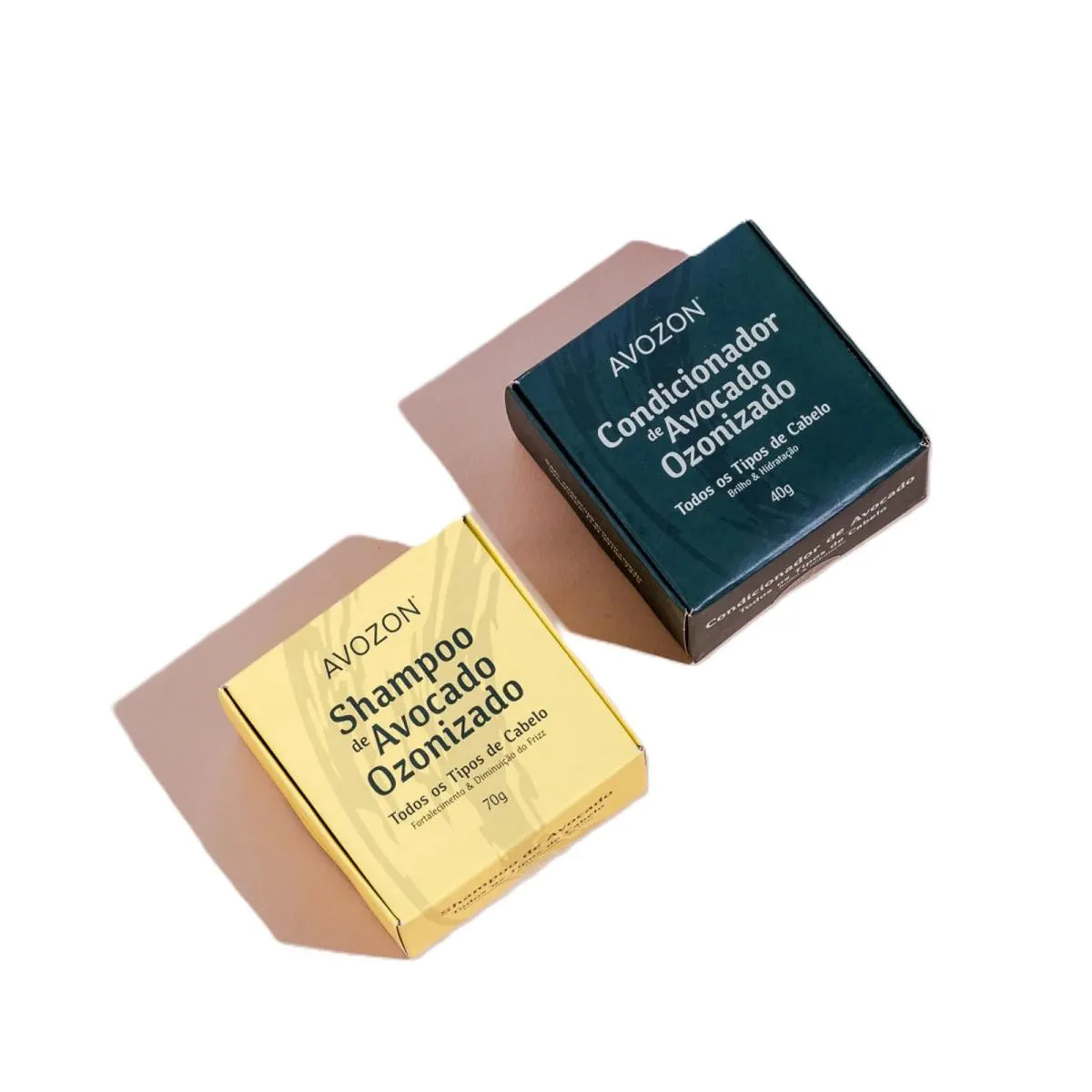 KIT SHAMPOO + CONDICIONADOR BARRAS AVOCADO ABACATE OZONIZADO AVOZON