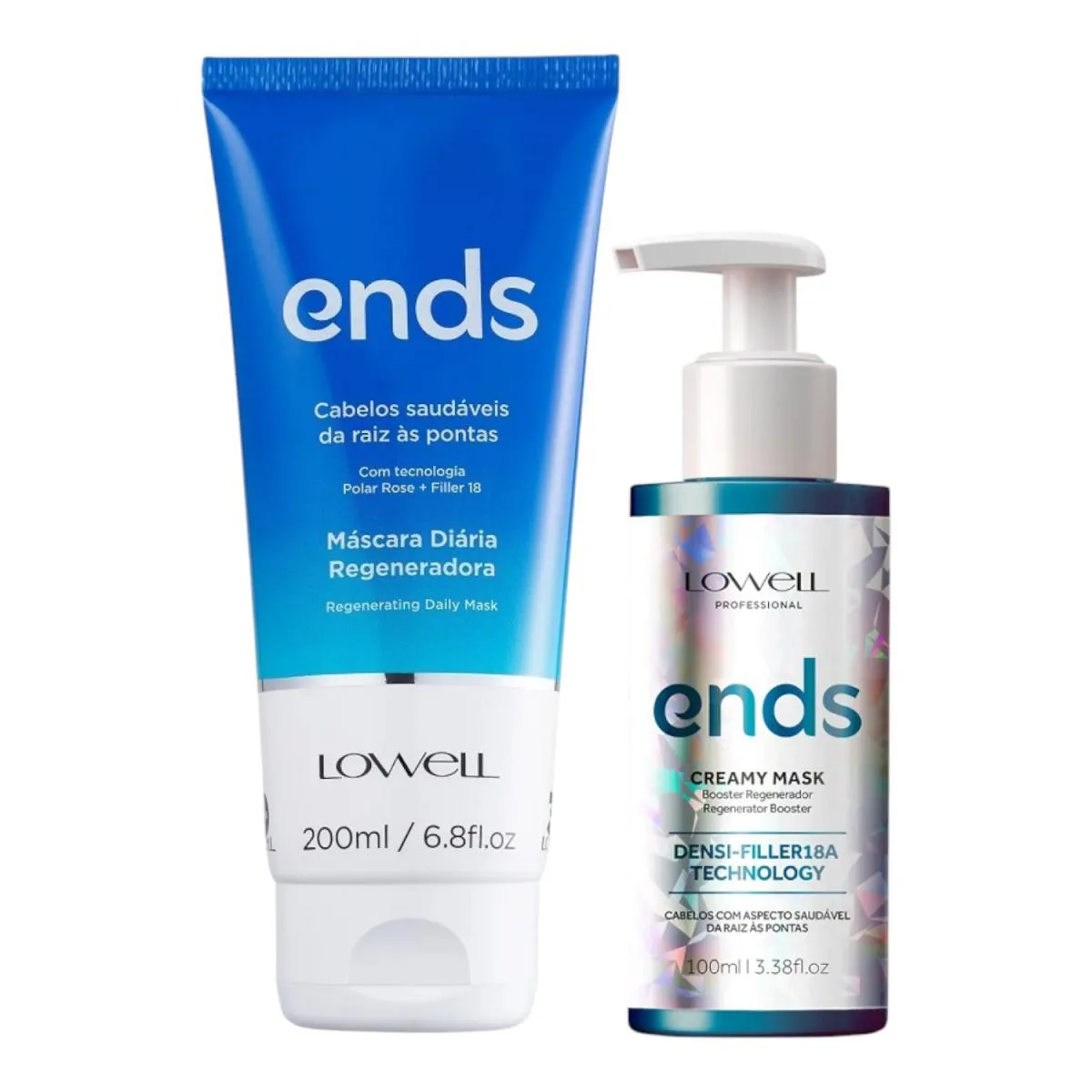 KIT LOWELL ENDS REGENERADOR MáSCARA 200ML + BOOSTER 100ML