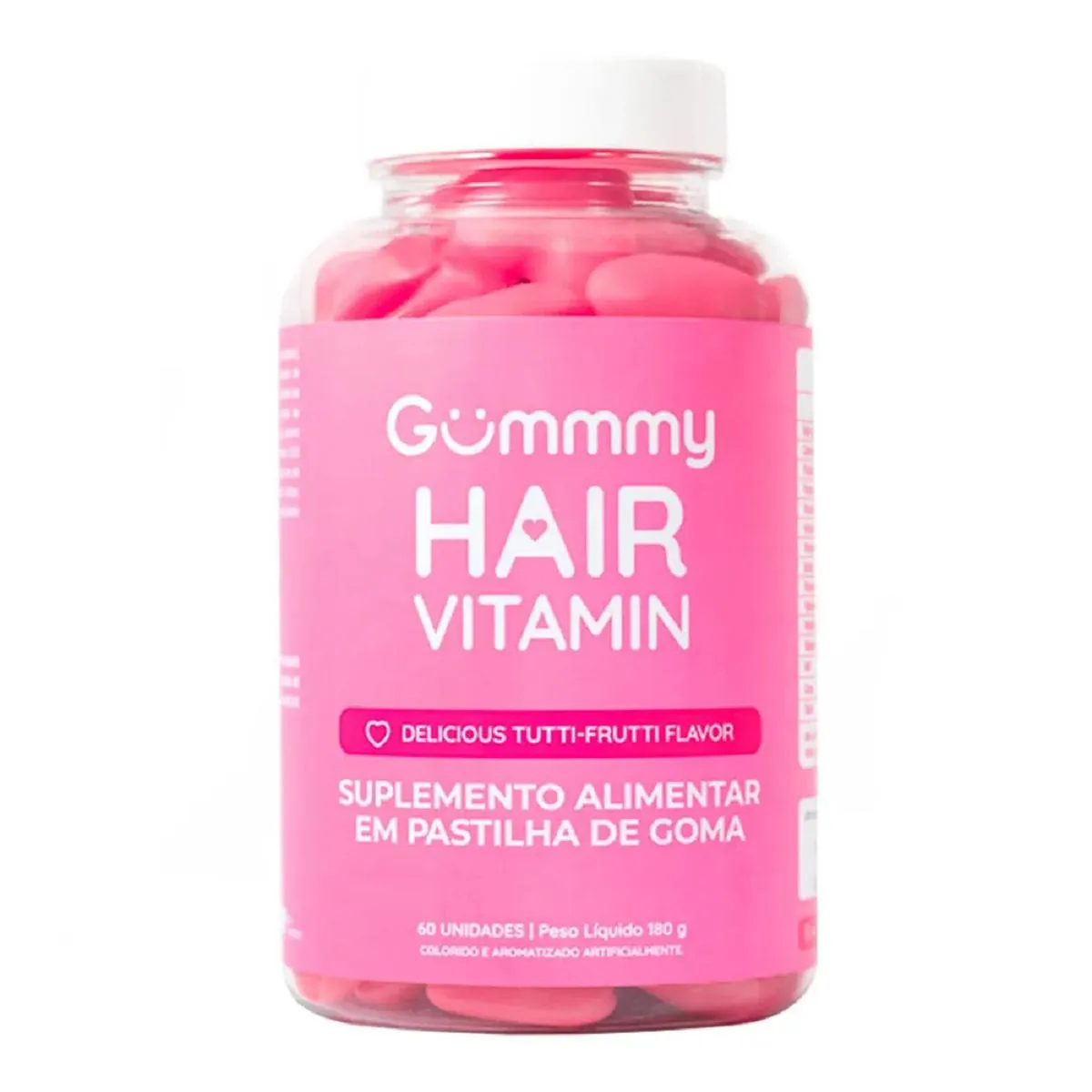 GUMMY HAIR VITAMINA SABOR TUTTI-FRUTTI 60 GOMAS - GUMMY