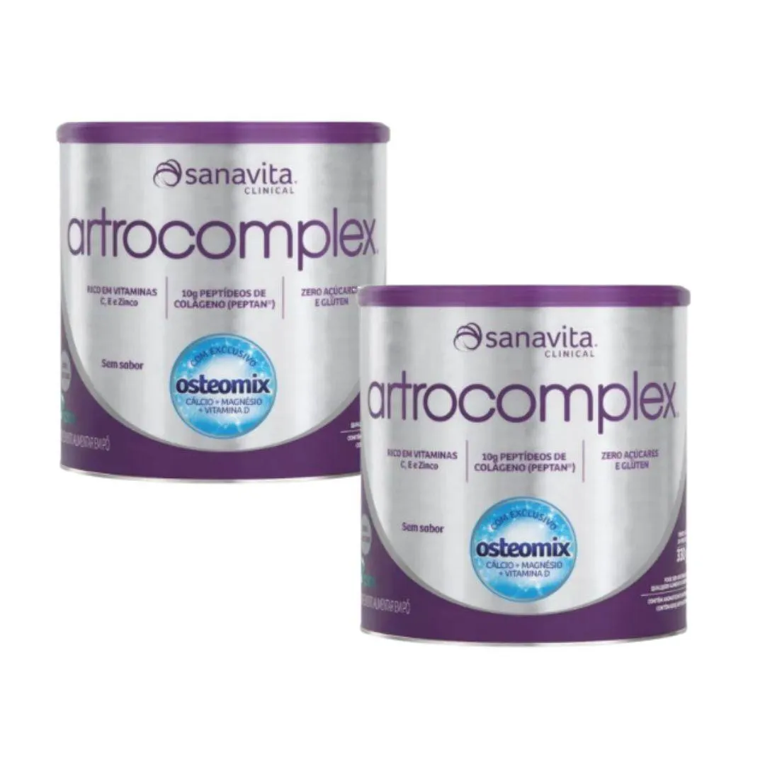 KIT 2X - ARTROCOMPLEX VITAMINA C + E + ZINCO  330G - SANAVITA