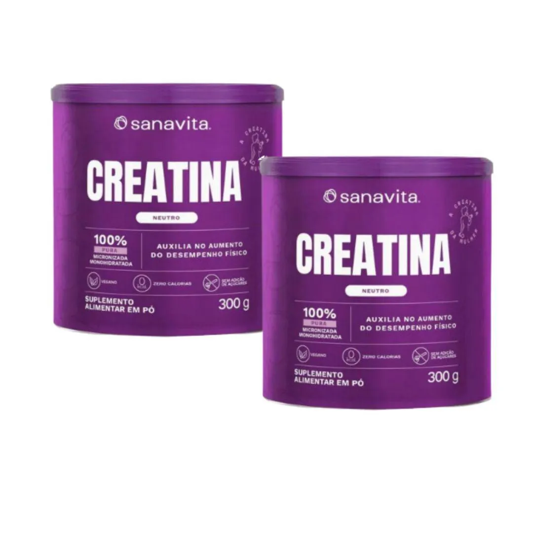KIT 2X - CREATINA 100% PURA - 300G - SANAVITA