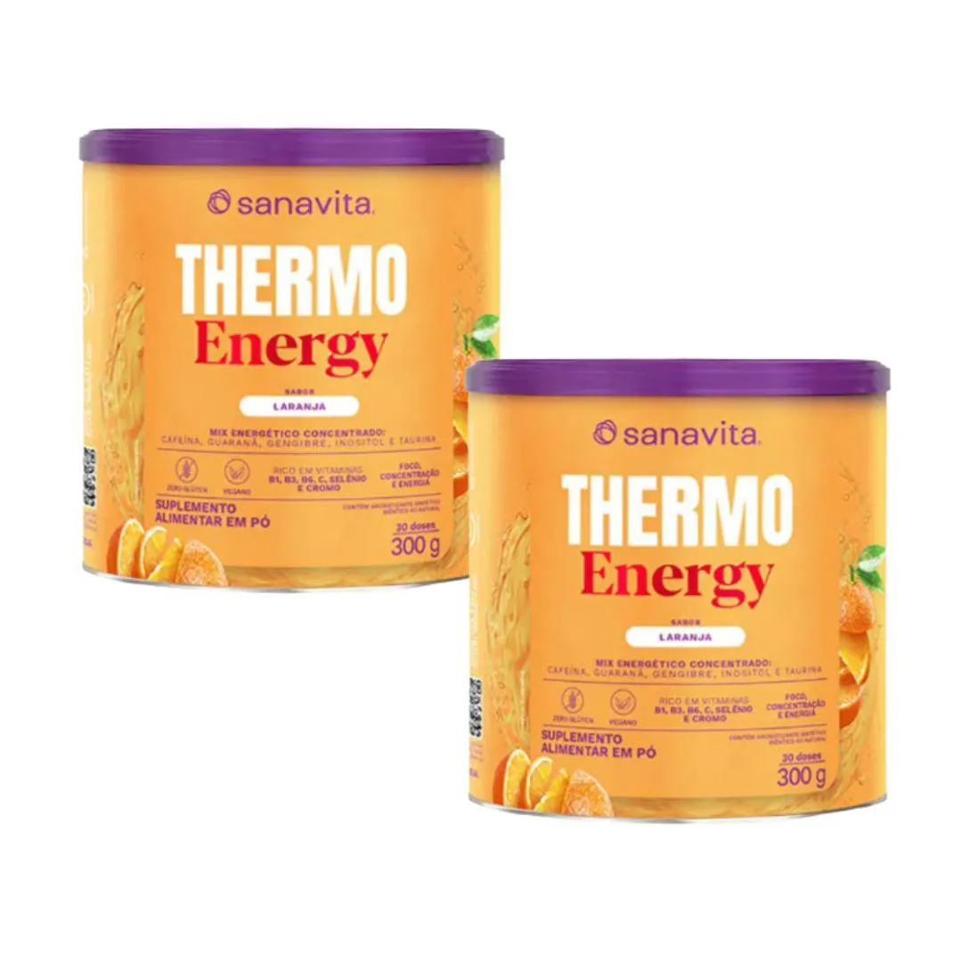 KIT 2X - THERMO ENERGY 300G - SANAVITA SABOR:LARANJA