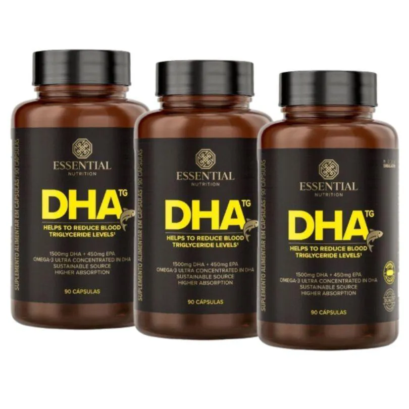 KIT 3X DHA TG (1000MG) - 90 CáPSULAS - ESSENTIAL NUTRITION
