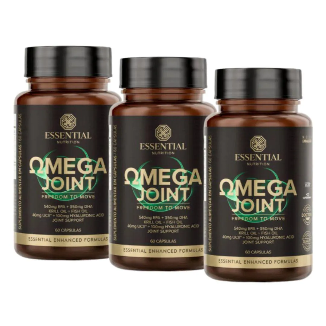 KIT 3X OMEGA JOINT ( OMEGA 3 + COLAGENO TIPO II ) - 60CAPS - ESSENTIAL NUTRITION