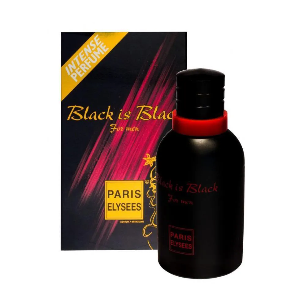 BLACK IS BLACK PARIS ELYSEES PERFUME MASCULINO DE 100 ML