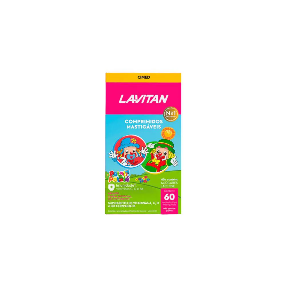 LAVITAN KIDS SABOR TUTTI FRUTTI - 60 CPR MASTIGáVEIS - CIMED