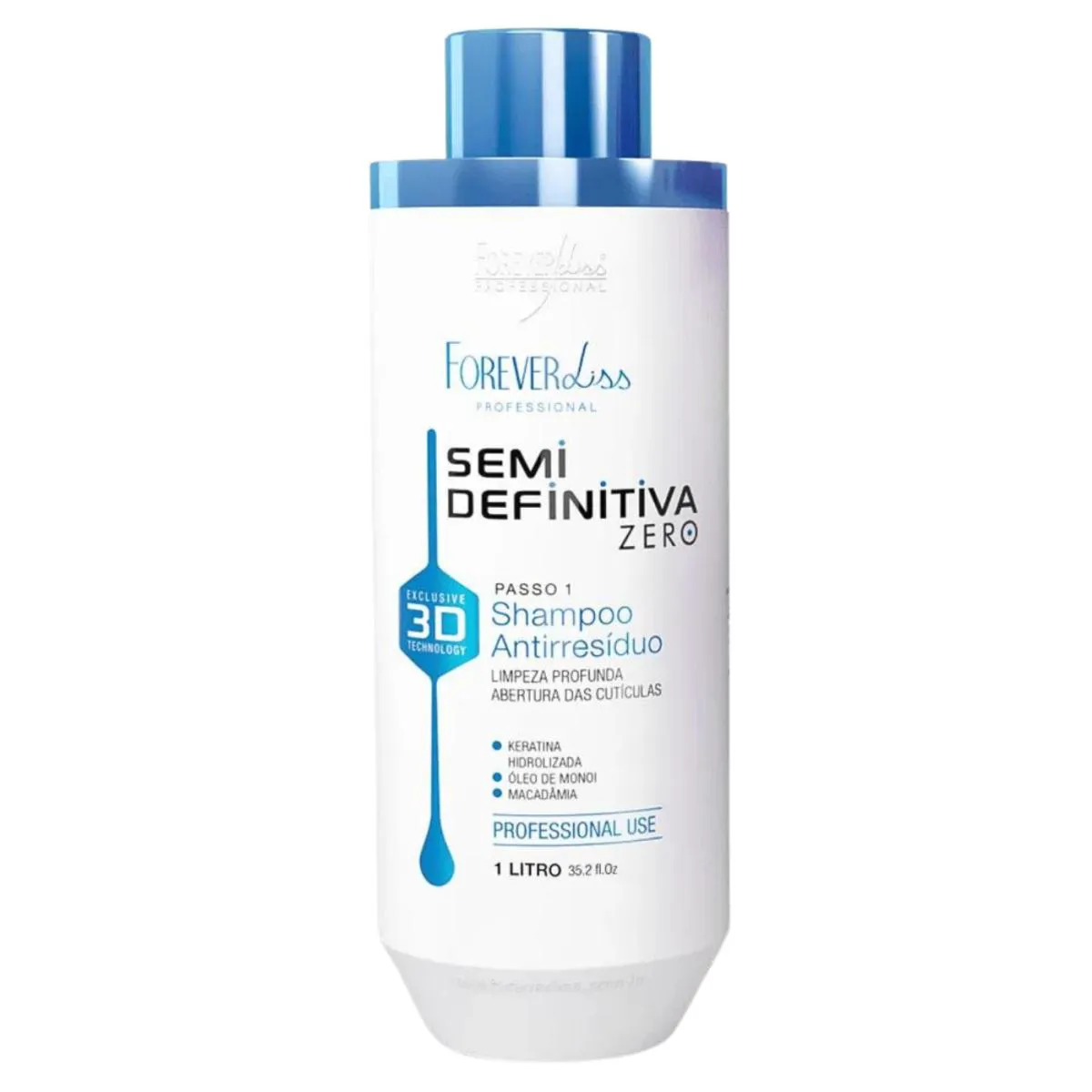 SHAMPOO FOREVER LISS ANTIRRESíDUO SEMI DEFINITIVA 3D 1L