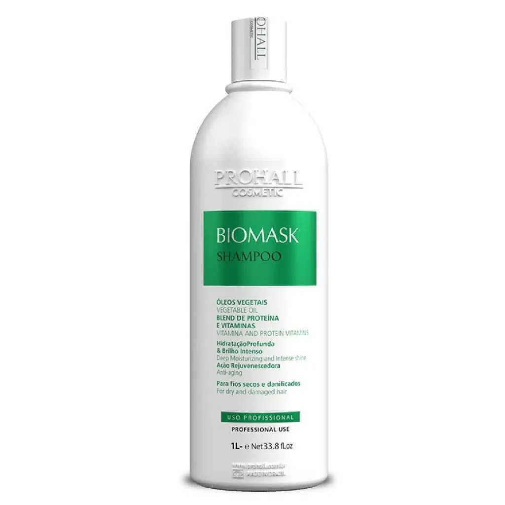 SHAMPOO BIOMASK PROHALL PARA FIOS SECOS E DANIFICADOS 1L