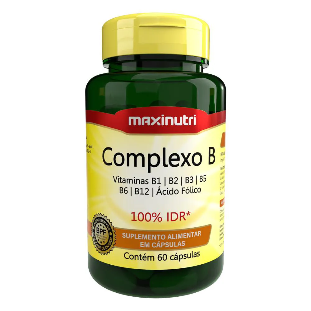COMPLEXO B 100% IDR COM 60 CáPSULAS MAXINUTRI