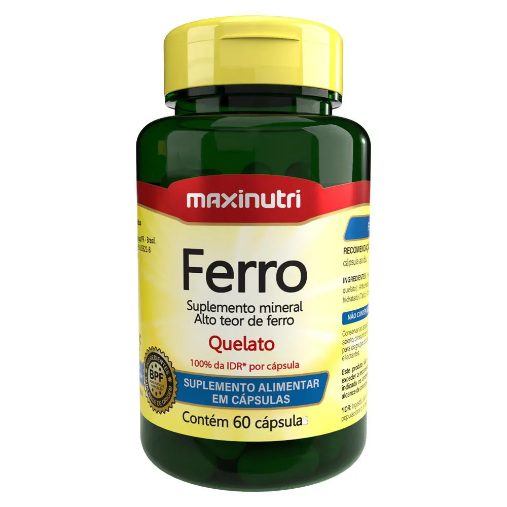 FERRO 100% IDR 60 CáPSULAS MAXINUTRI