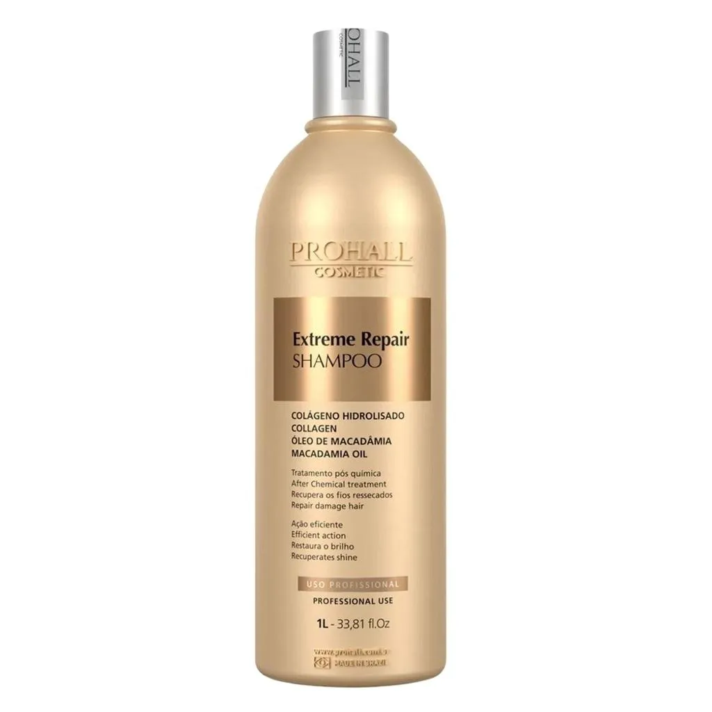 SHAMPOO PROHALL EXTREME REPAIR 1 LITRO RESTAURA O BRILHO