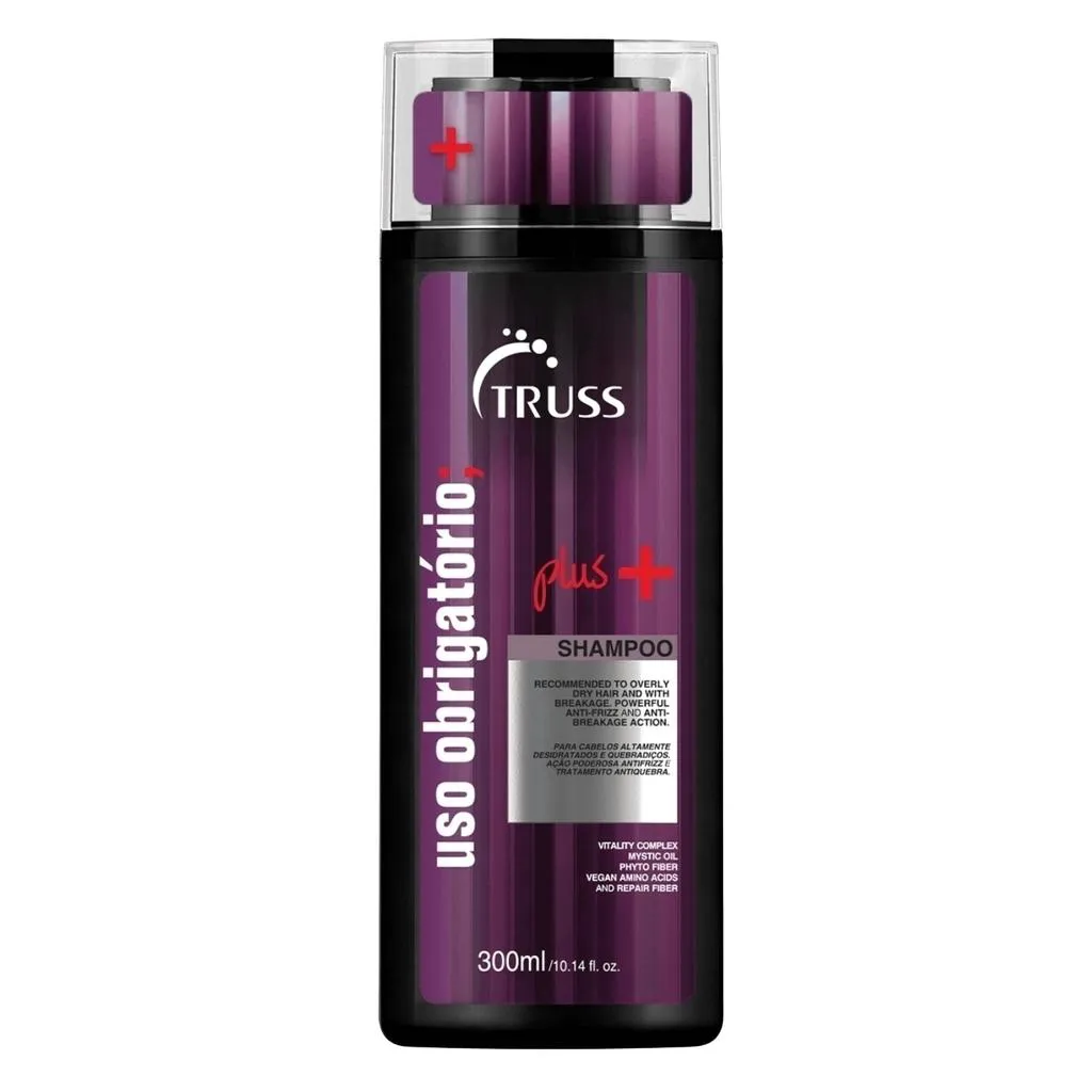 SHAMPOO TRUSS USO OBRIGATóRIO; PLUS+ 300ML TRATAMENTO ANTI QUEBRA