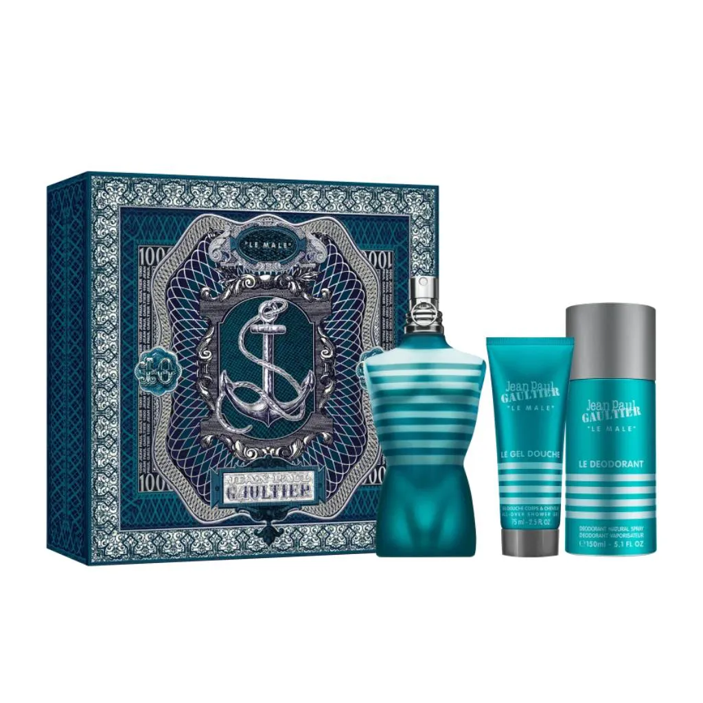 KIT CONJUNTO LE MALE JEAN PAUL GAULTIER MASCULINO ORIGINAL