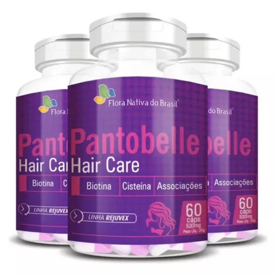PANTOBELLE 500MG 3 POTES 60 CAPSULAS CADA - FLORA NATIVA