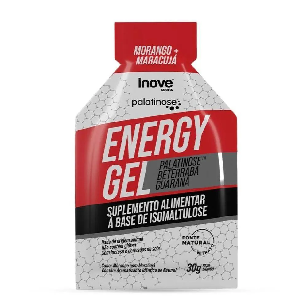 ENERGY GEL PALATINOSE SACHê 30G MORANGO + MARACUJá