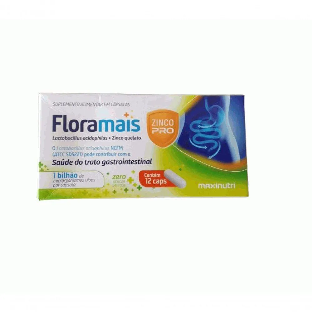 FLORAMAIS ZINCO PRO 12 CAPS PADRãO ÚNICO