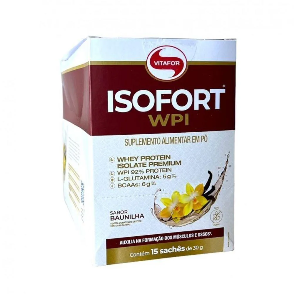 ISOFORT SACHê DISPLAY 15 SACHêS 30G SABOR BAUNILHA
