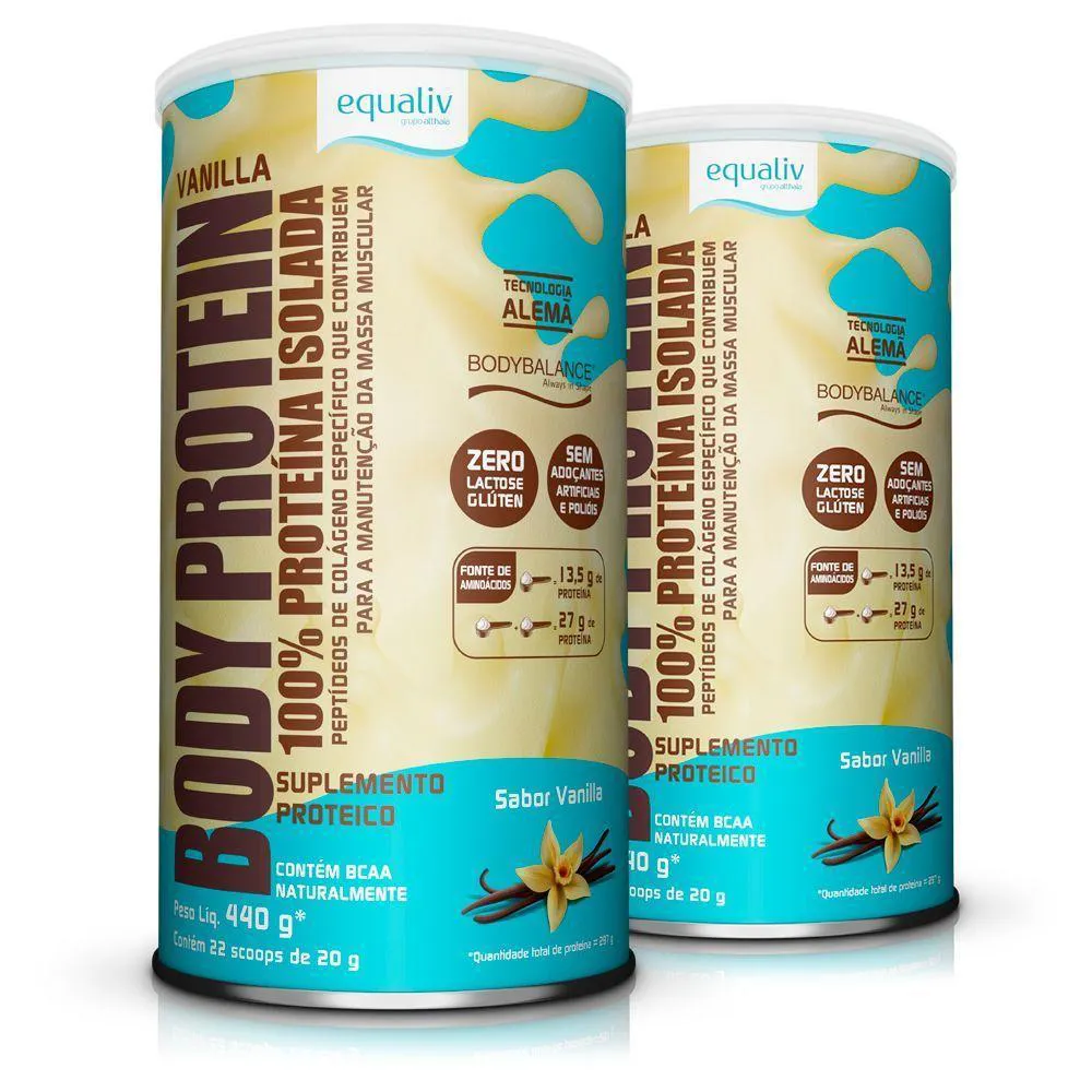 KIT 2 BODY PROTEIN EQUALIV 450G VANILLA
