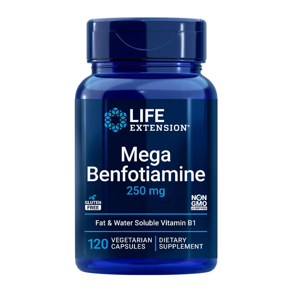 MEGA BENFOTIAMINA 250MG LIFE EXTENSION 120CáPS IMPORTADO
