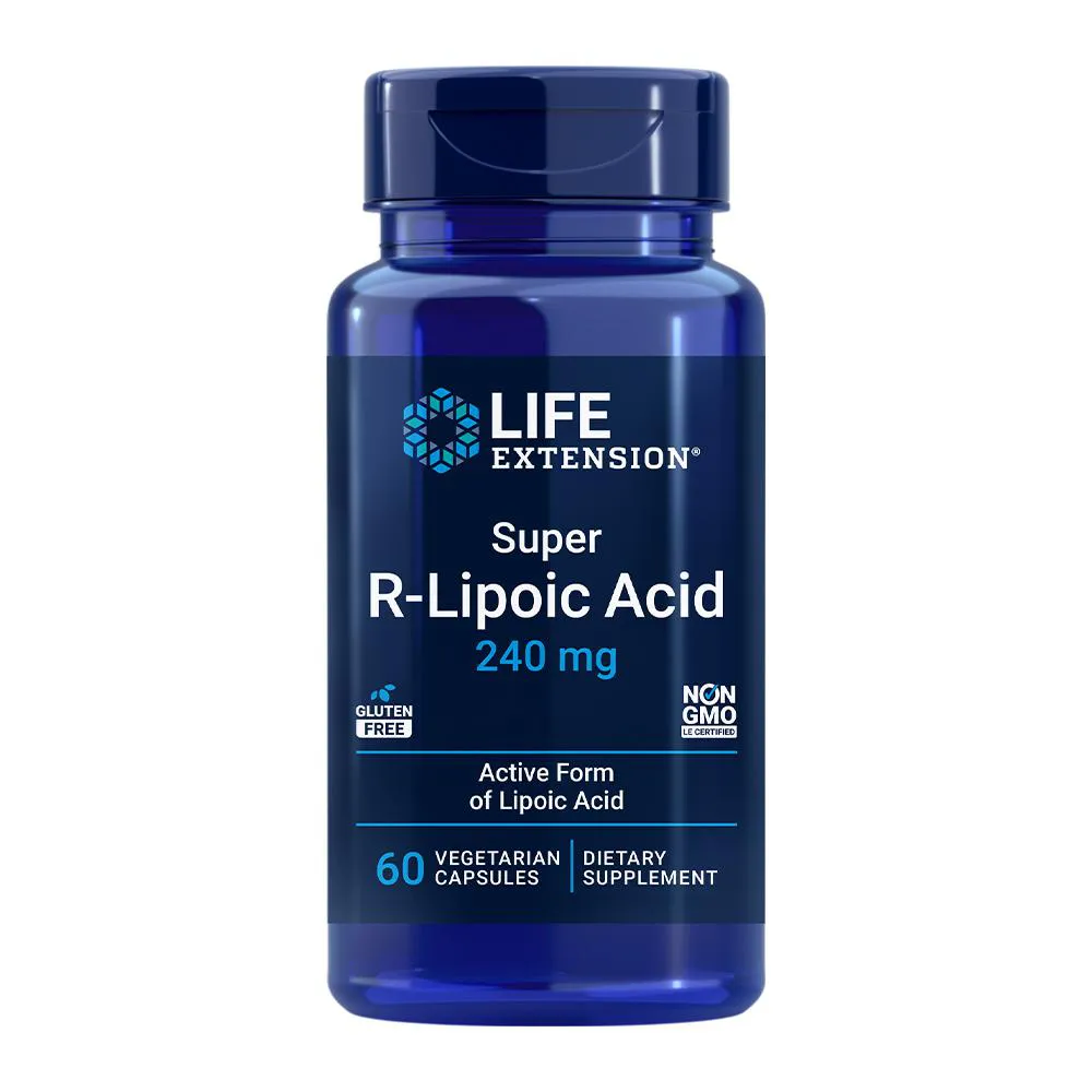 ÁCIDO SUPER R-LIPOICO 240MG LIFE EXTENSION 60 CAPS IMPORTADO