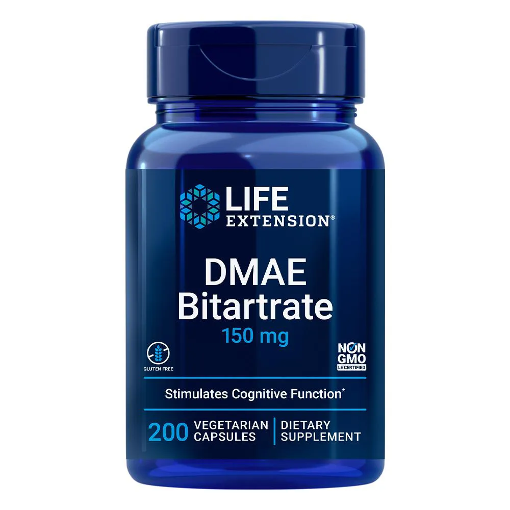 BITARTARATO DMAE 150MG LIFE EXTENSION 200CAPS IMPORTADO