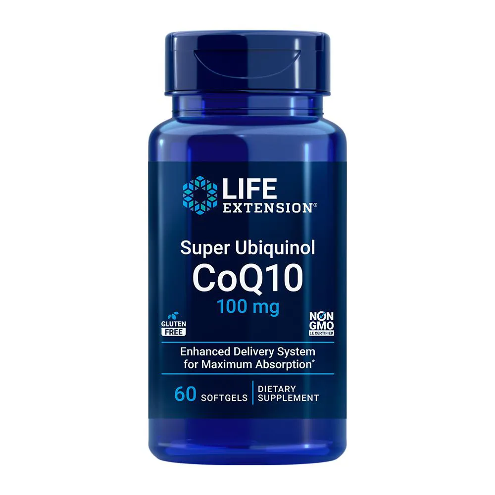 SUPER UBIQUINOL COQ10 100MG LIFE EXTENSION 60 SOFT IMPORTADO