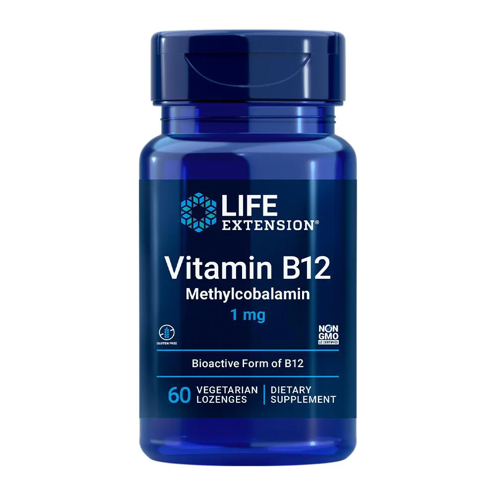 VITAMINA B12 1MG LIFE EXTENSION 60 PASTILHAS IMPORTADO