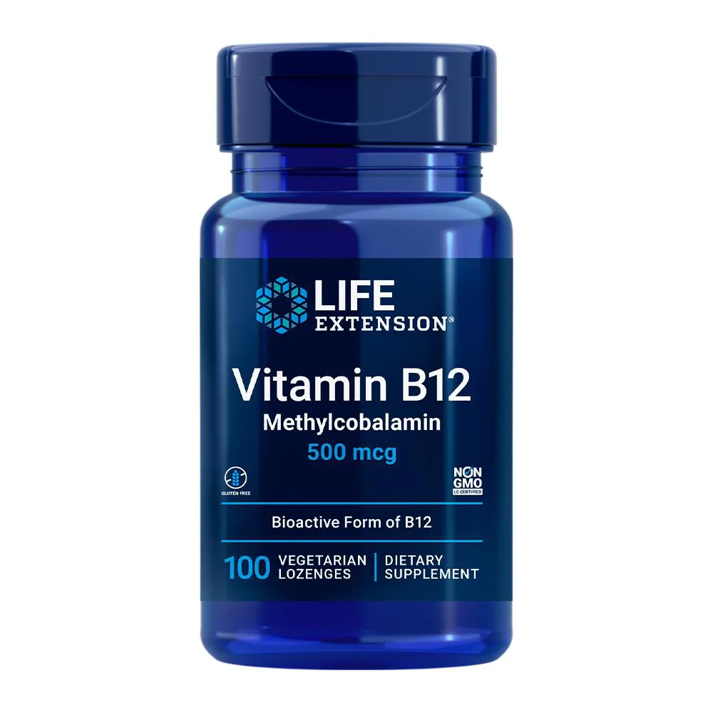 VITAMINA B12 500MCG LIFE EXTENSION 100 CAPS IMPORTADO