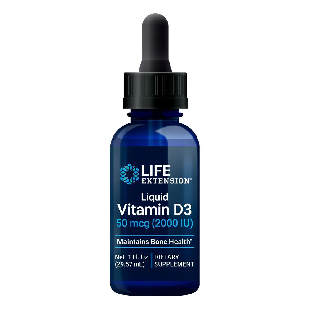 VITAMINA D3 LíQUIDA 50MCG LIFE EXTENSION 29ML IMPORTADO