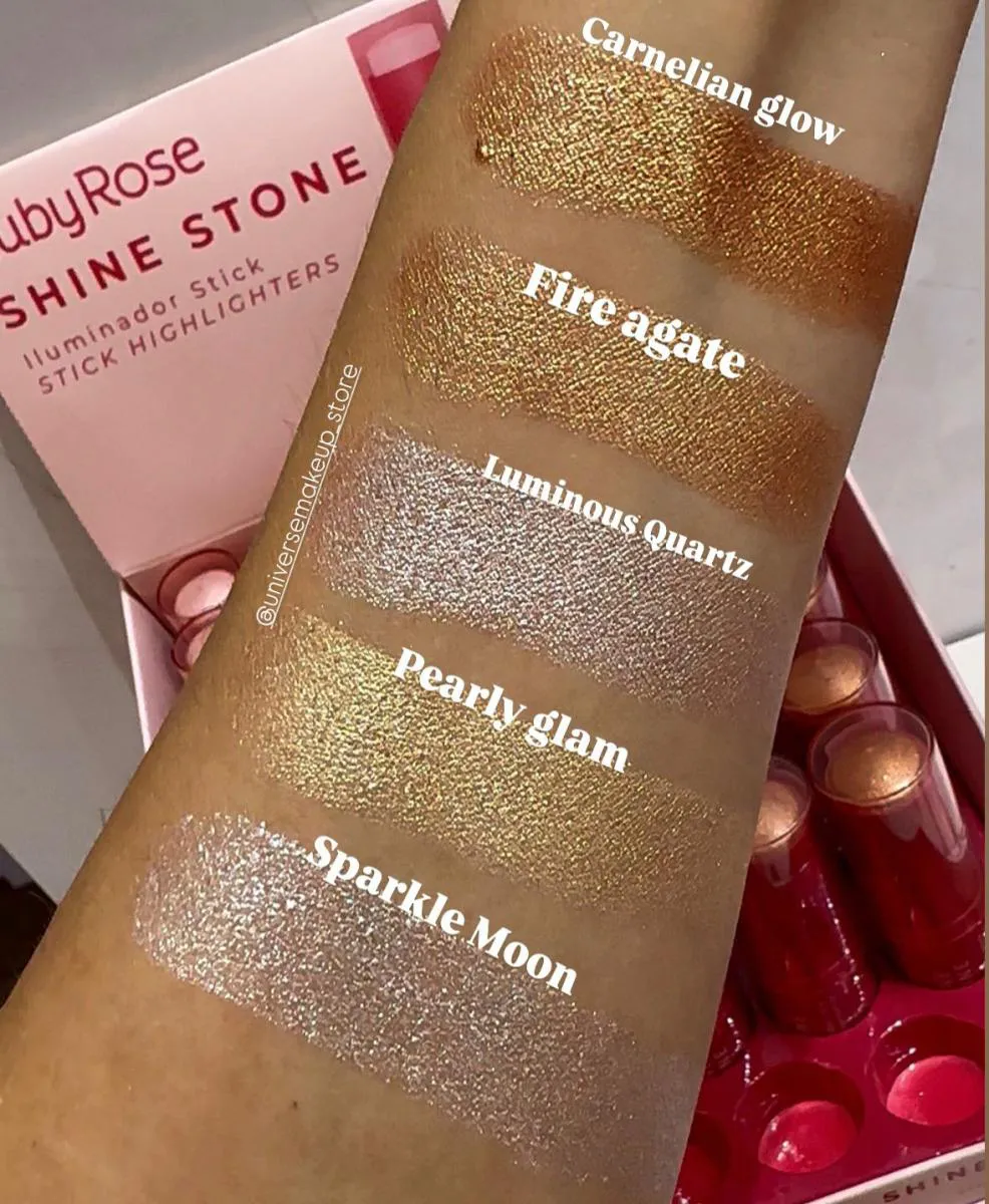 ILUMINADOR STICK SHINE STONE LINHA ROSA - RUBY ROSE Fire Agate