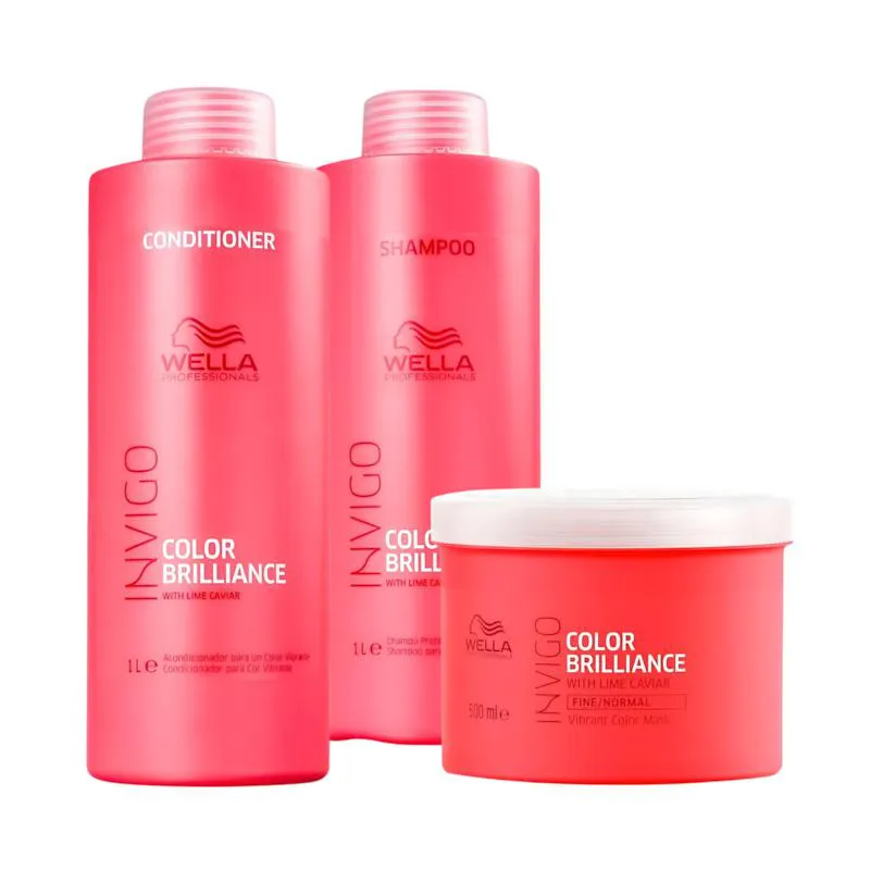 WELLA INVIGO COLOR BRILLIANCE PROFISSIONAL KIT 3 PRODUTOS