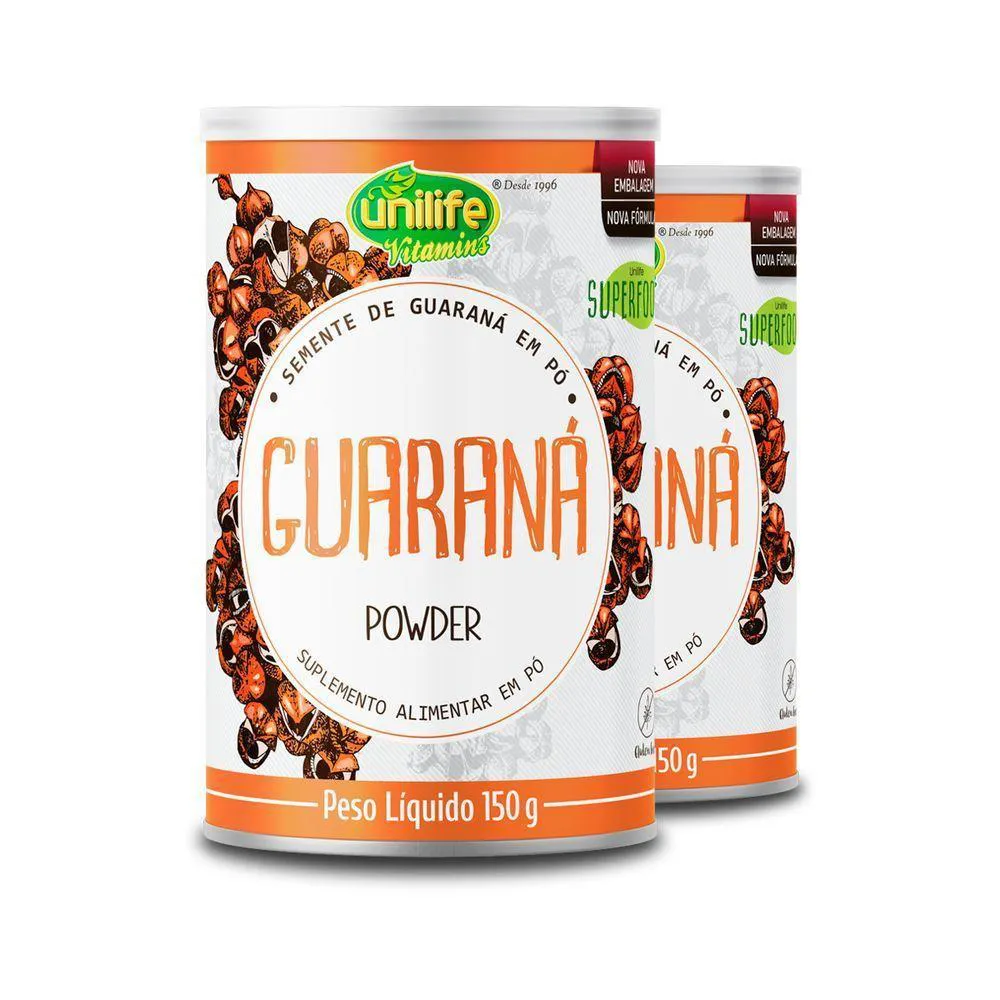 KIT 2 GUARANá POWDER EM Pó 150G UNILIFE