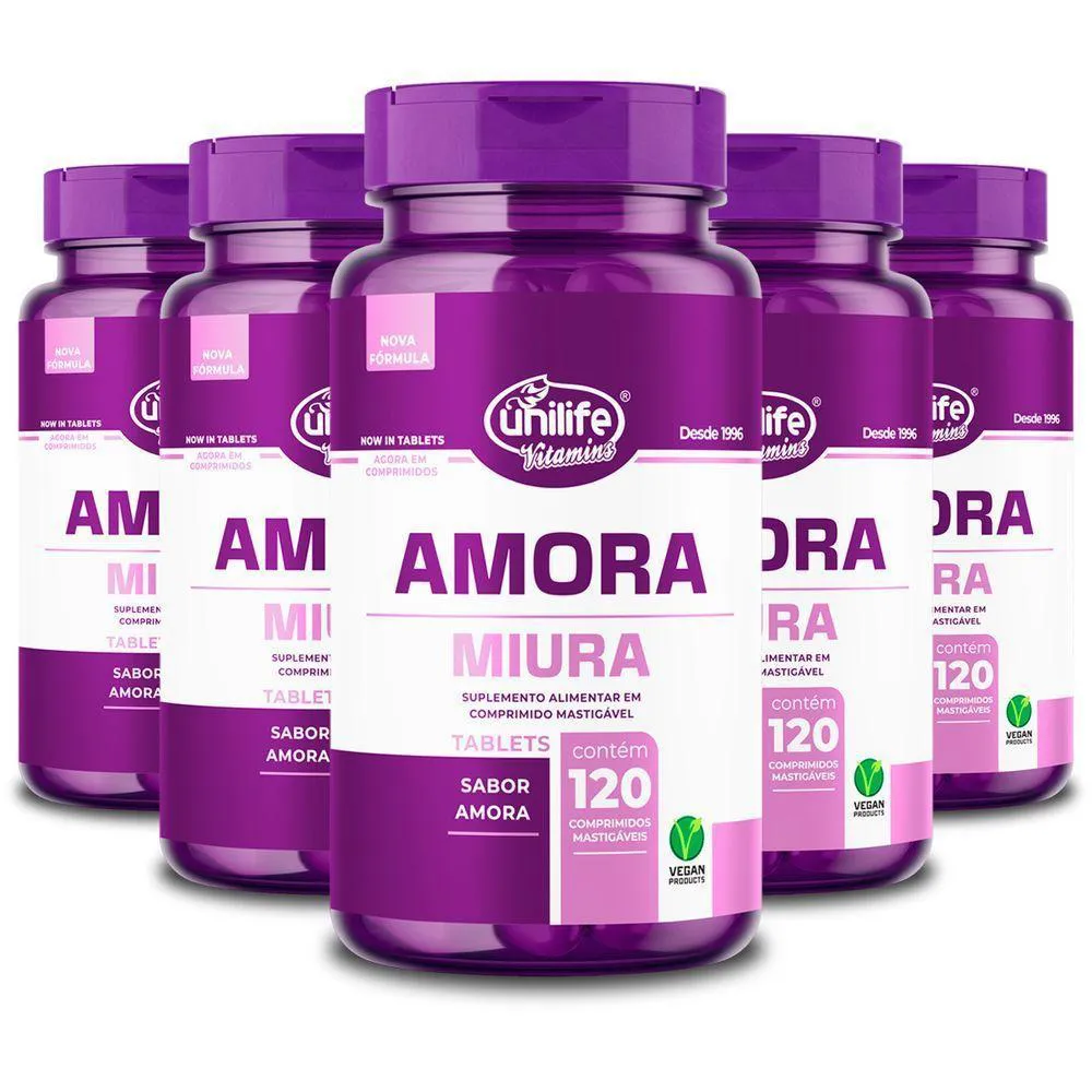KIT 5 AMORA MIURA UNILIFE 120 COMPRIMIDOS