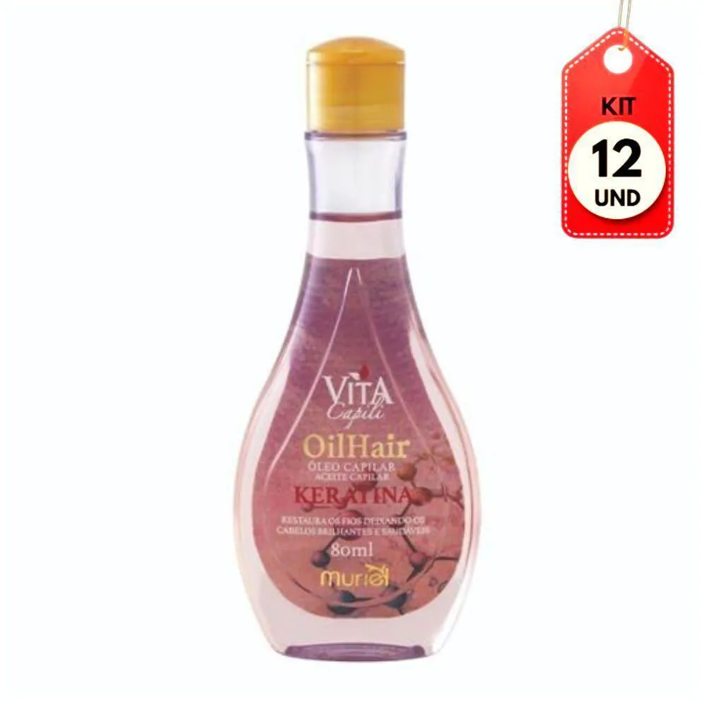 KIT C-12 MURIEL VITA CAPILI óLEO DE KERATINA 80ML