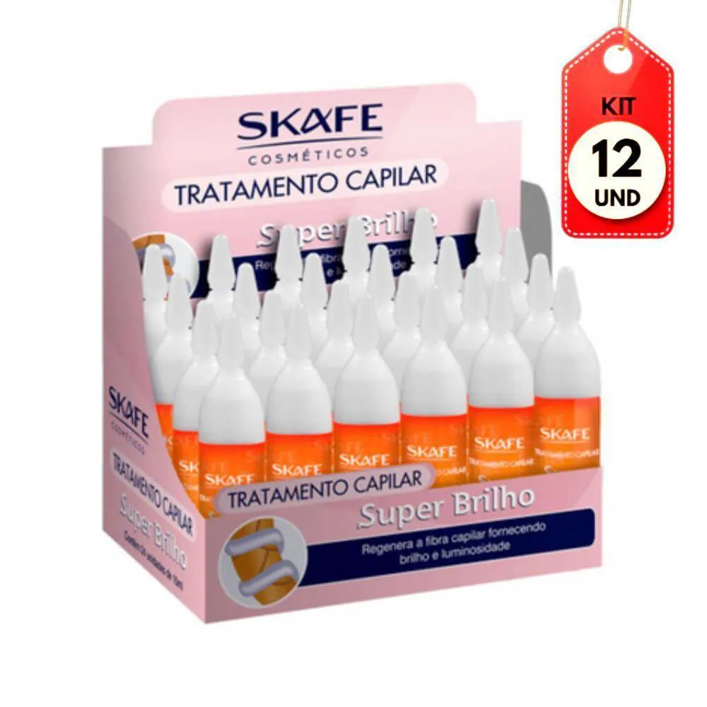 KIT C-12 SKAFE SUPER BRILHO VITAMINA CAPILAR 24X10ML