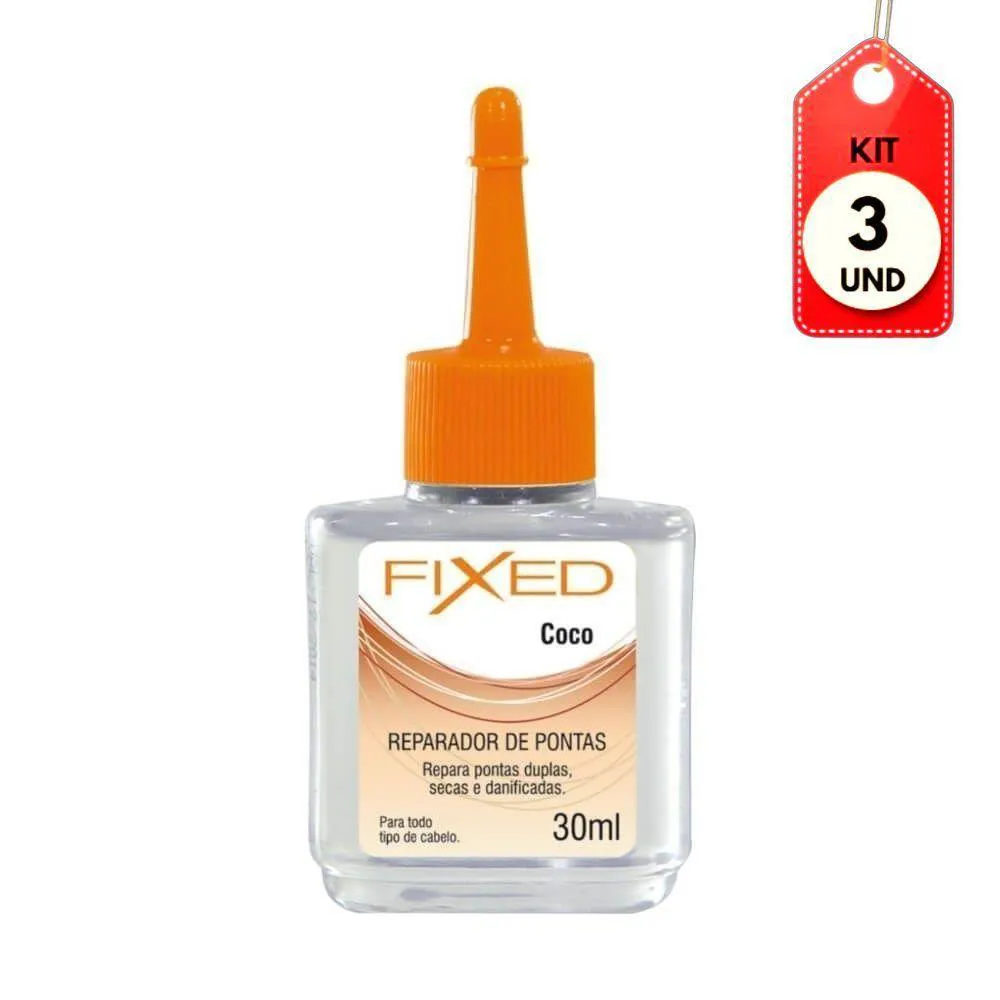 KIT C/03 FIXED COCO REPARADOR DE PONTAS 30ML