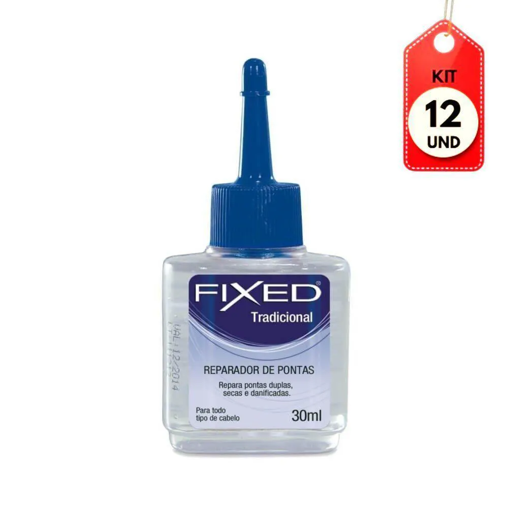 KIT C/12 FIXED TRADICIONAL REPARADOR DE PONTAS 30ML
