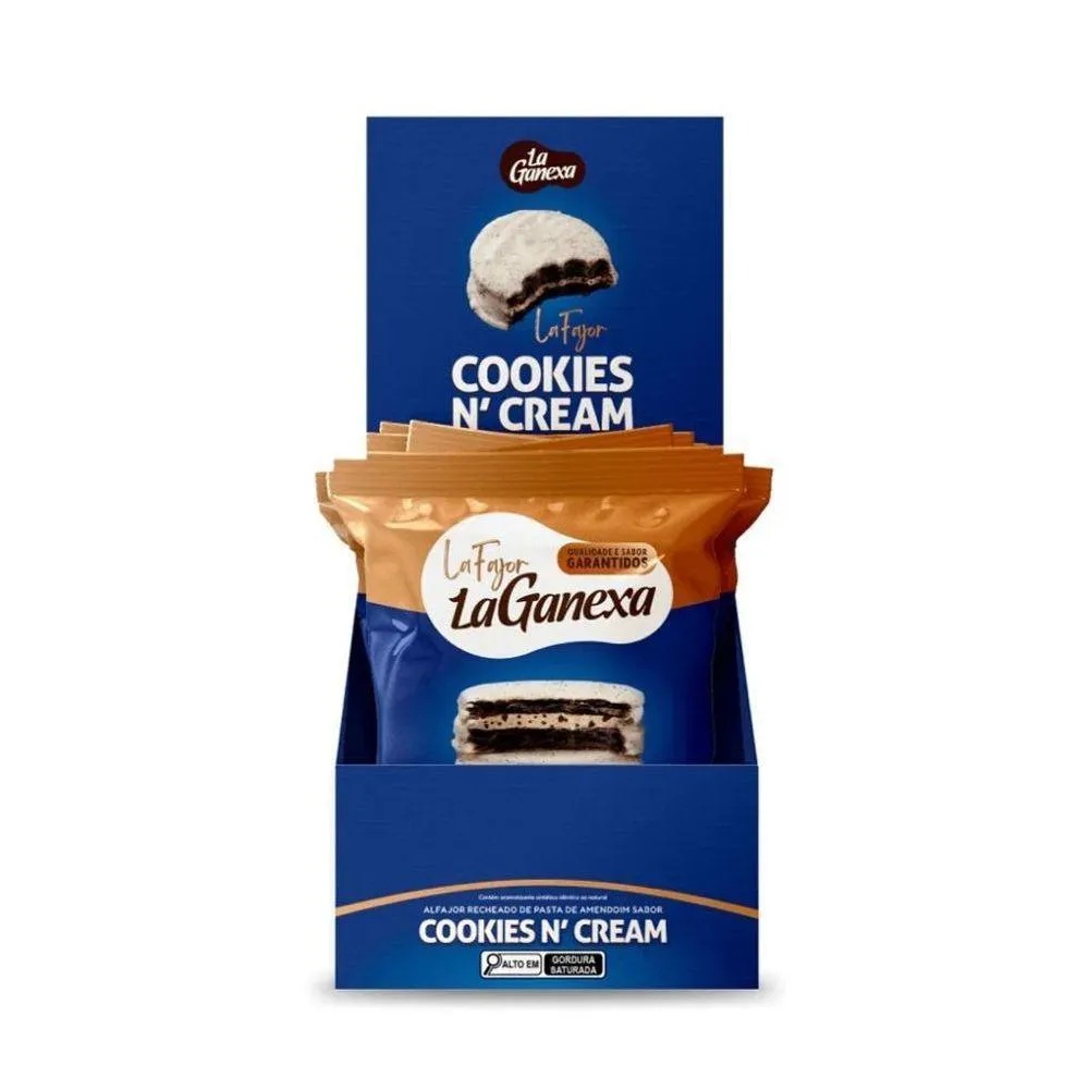 LA FAJOR LA GANEXA DISPLAY 12 UN 50G SABOR COOKIES E CREAM