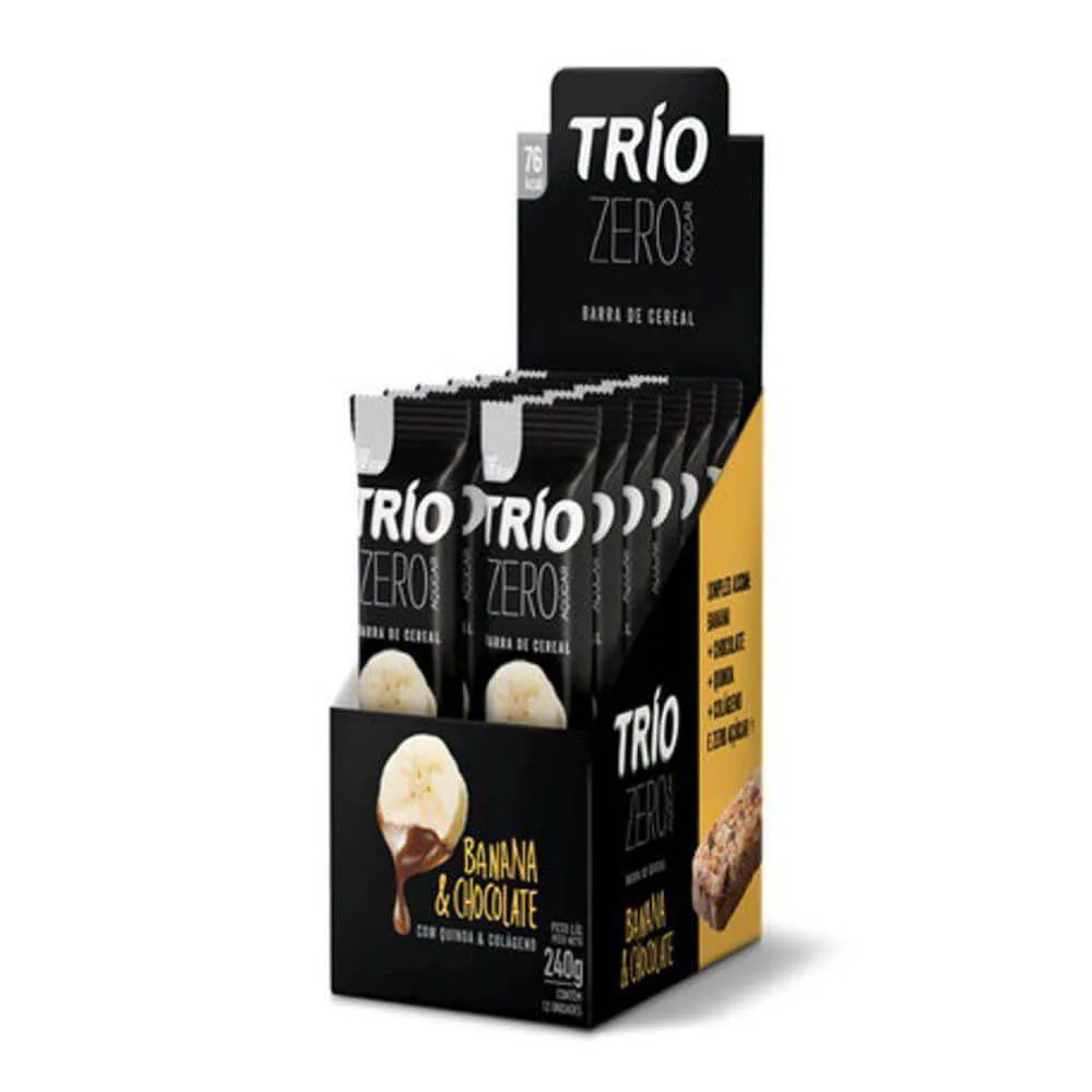 TRIO BARRA CEREAL ZERO BANANA CHOCOLATE C/12