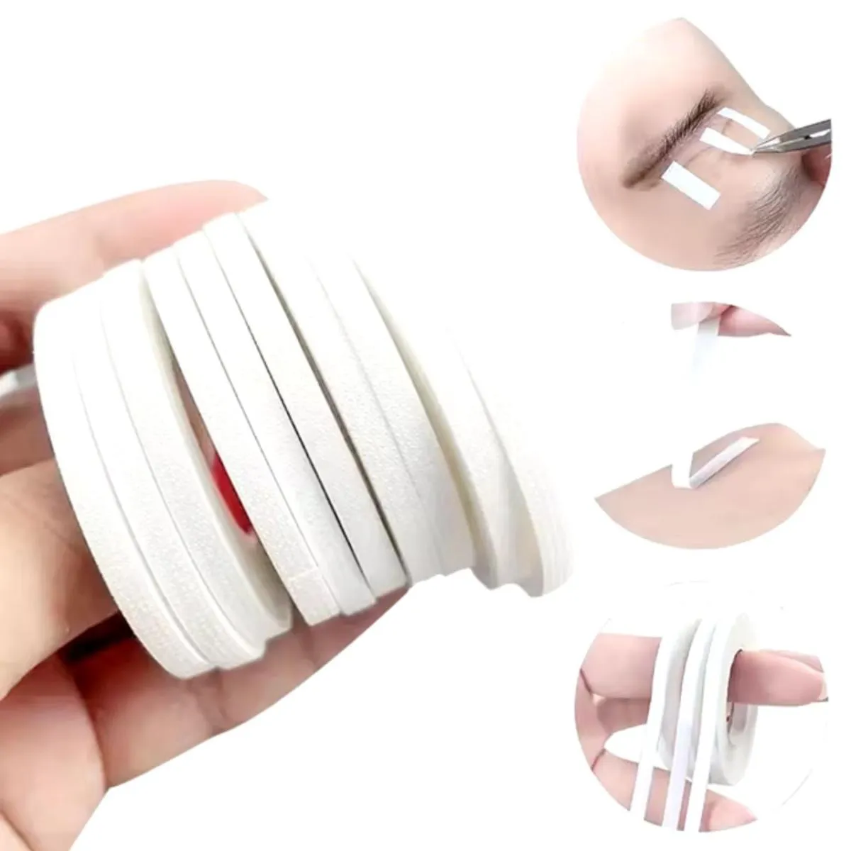 5PCS FITA MICROPORE PARA EXTENSãO CíLIOS COR BRANCA