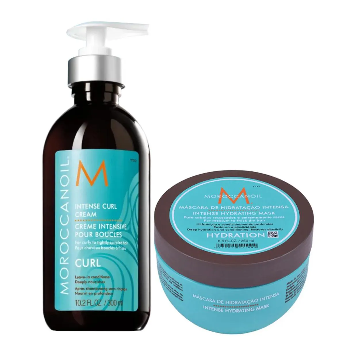 KIT MOROCCANOIL CURL ENHANCING- CREME INTENSO PARA CACHOS 300ML + MáSCARA DE HIDRATAçãO INTENSIVA 250G