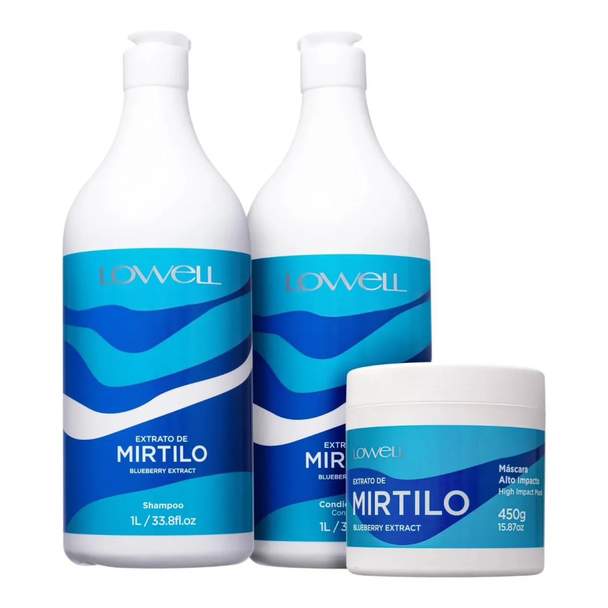 KIT LOWELL EXTRATO DE MIRTILO SALON - 3 PRODUTOS
