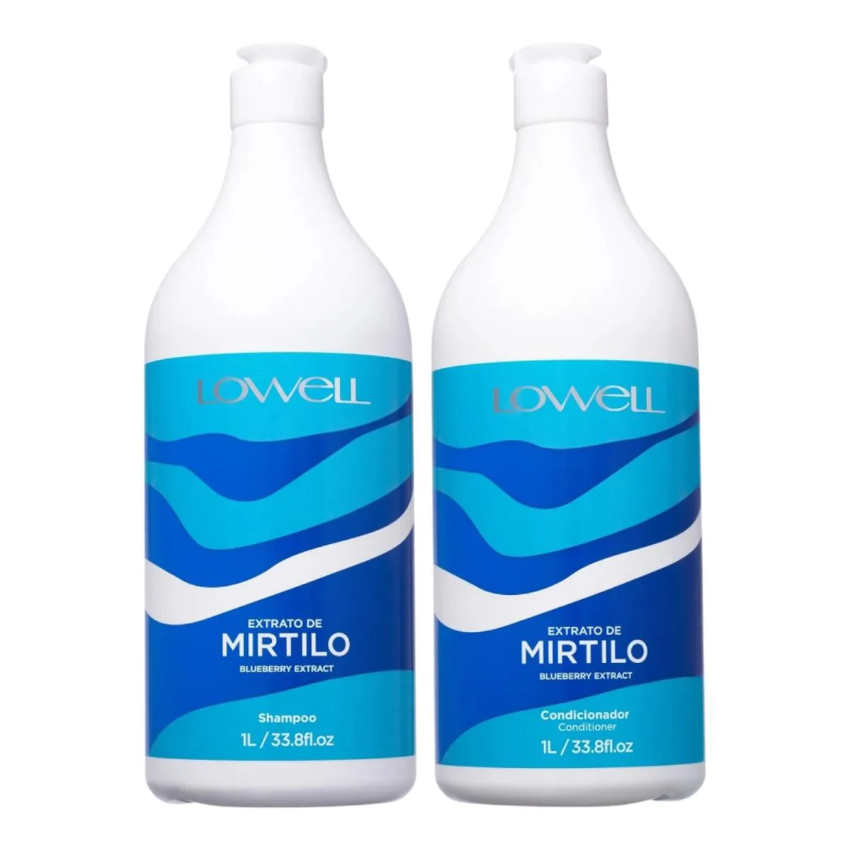 KIT LOWELL EXTRATO DE MIRTILO SHAMPOO 1 LITRO + CONDICIONADOR 1 LITRO