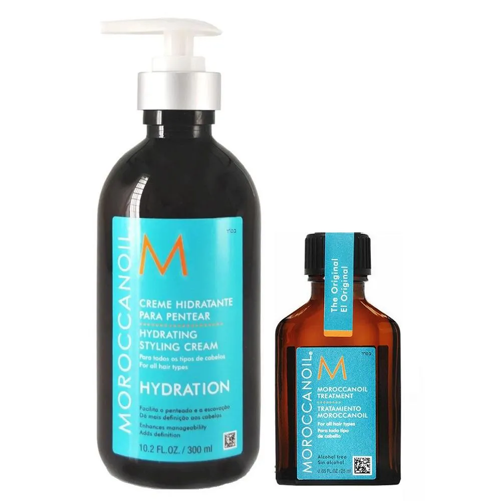 MOROCCANOIL CREME DE PENTEAR 300ML + ÓLEO 25ML